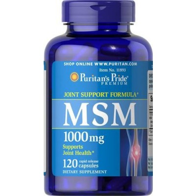 Miniaturka artykułu - Puritan's Pride MSM siarka organiczna 1000 mg - 120 kapsułek
