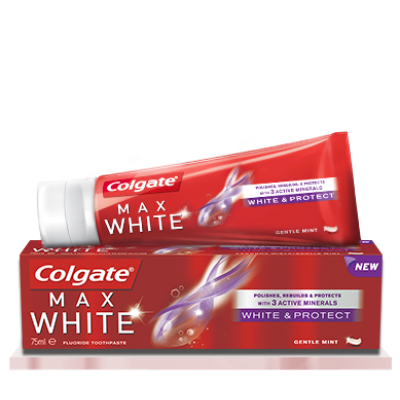 Miniaturka artykułu - COLGATE MAX WHITE White&Protect pasta do zęb&oacute;w - 75 ml