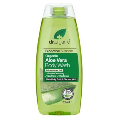 Miniaturka artykułu - Dr.Organic Aloe Vera płyn do mycia ciała z aloesem - 250ml