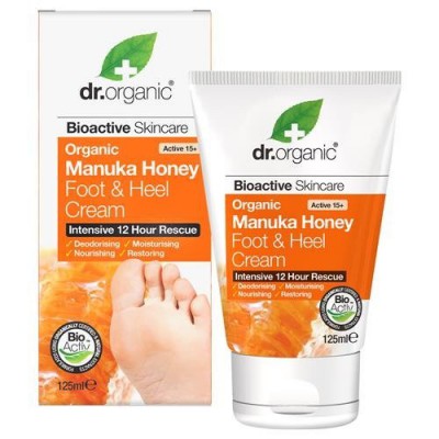 Miniaturka artykułu - Dr.Organic Manuka krem do st&oacute;p i pięt z miodem manuka - 125ml