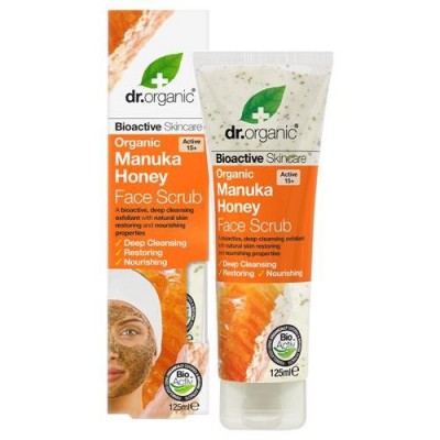 Miniaturka artykułu - Dr.Organic Manuka peeling do twarzy z miodem manuka - 125ml