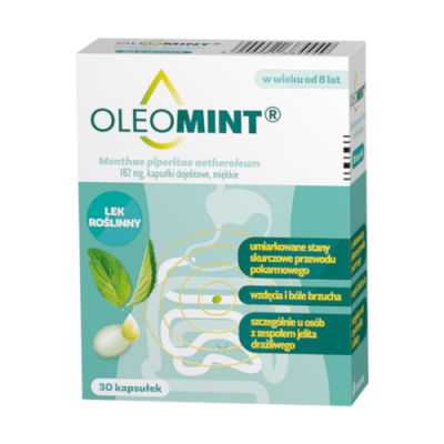 Oleomint 182mg - 30 kaps Lek roślinny poprawiający trawienie