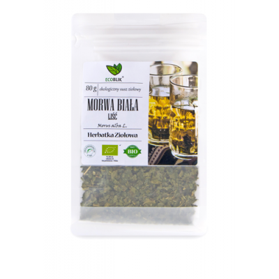 Miniaturka artykułu - EcoBlik Herbatka ziołowa Morwa biała liść ekologiczna - 80 g