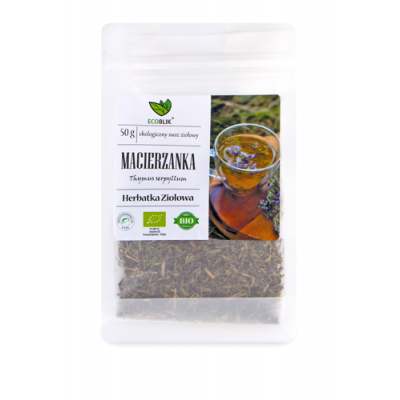 Miniaturka artykułu - EcoBlik Herbatka ziołowa Macierzanka liść ekologiczny - 50 g