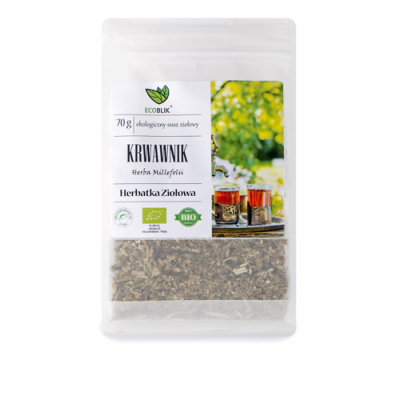 Miniaturka artykułu - EcoBlik Herbatka ziołowa Krwawnik liść ekologiczny - 70 g