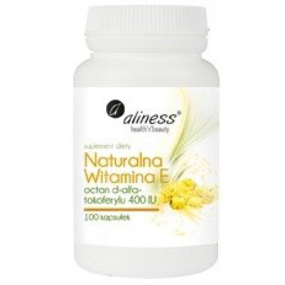 Miniaturka artykułu - ALINESS Naturalna Witamina E - 100 kapsułek