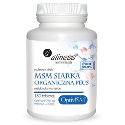 Miniaturka artykułu - ALINESS MSM Siarka organiczna plus - 180 tabletek