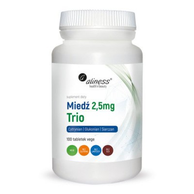 Miniaturka artykułu - ALINESS Miedź trio 2,5 mg - 100 tabletek