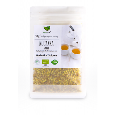 Miniaturka artykułu - EcoBlik Herbatka ziołowa Kocanka Kwiat ekologiczna - 50 g