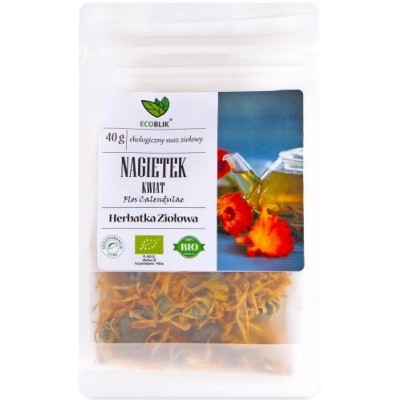 Miniaturka artykułu - EcoBlik Herbatka ziołowa Nagietek Kwiat ekologiczny - 100 g