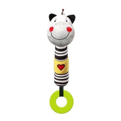 Miniaturka artykułu - BabyOno piszczek z gryzakiem Zebra Zack 634