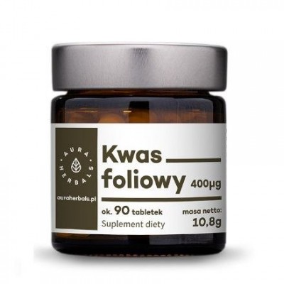 AURA HERBALS kwas foliowy tabletki - 90 tabletek