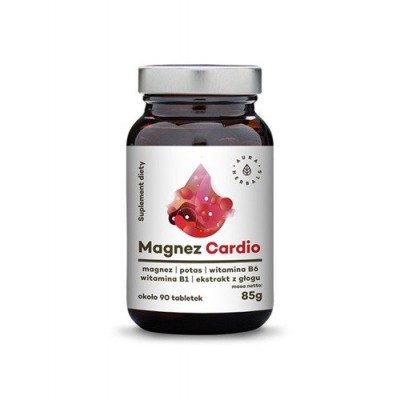 Miniaturka artykułu - AURA HERBALS Magnez Cardio - 85g (około 90 tabletek)