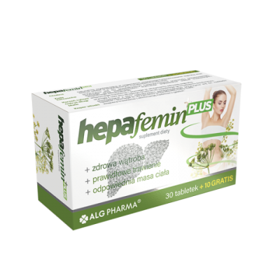 Miniaturka artykułu - Hepafemin PLUS, 40 tabletek