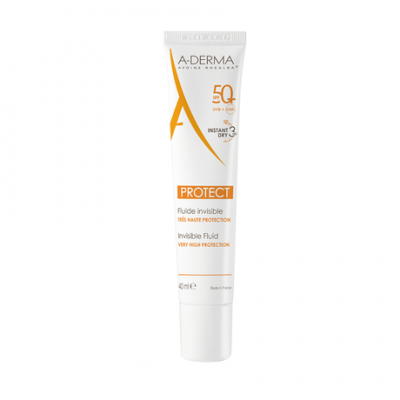 Miniaturka artykułu - A-DERMA PROTECT bezbarwny fluid SPF50+, 40ml