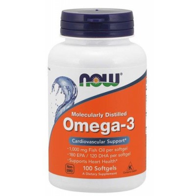 Miniaturka artykułu - NOW Omega-3 - 100 kapsułek