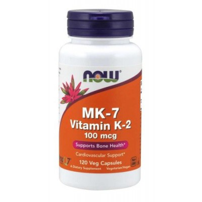 Miniaturka artykułu - NOW VITAMIN K-2 (MK7) 100mcg  - 120kaps