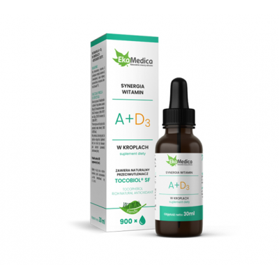 Witaminy A + D3 krople - 30 ml Ekamedica
