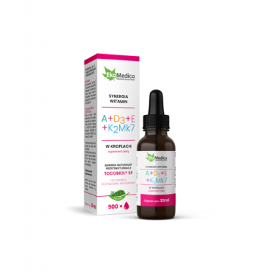 Witamina A+D3+E+K2Mk7 krople - 30 ml Ekamedica