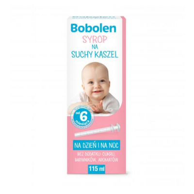 Miniaturka artykułu - Bobolen Syrop na suchy kaszel od 6M - 115ml