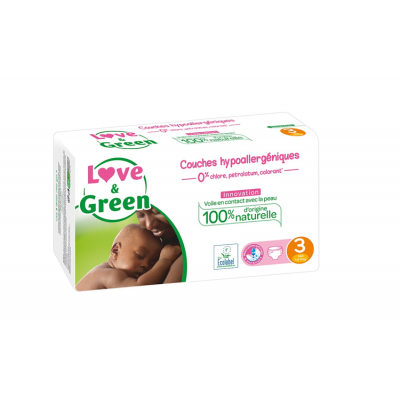 LOVE&GREEN Single T3 Pieluchy Eco - 32szt.