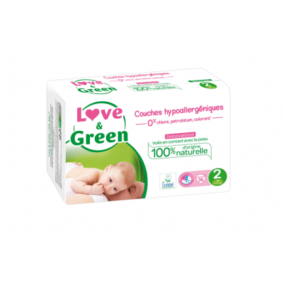 LOVE&GREEN Single T2 Pieluchy Eco - 36szt.