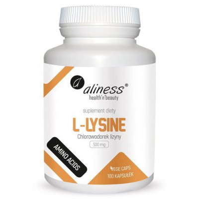 Miniaturka artykułu - ALINESS L-lysine 500mg - 100kapsułek