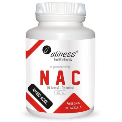 Miniaturka artykułu - ALINESS NAC N-Acetyl-L-Cysteine 500mg - 100 kapsułek