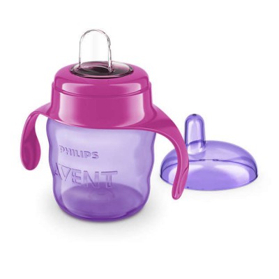 Miniaturka artykułu - AVENT CLASSIC Kubek 6M+ fioletowo-r&oacute;żowy 551/03