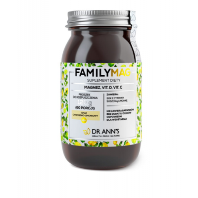 Miniaturka artykułu - Dr Ann's FAMILYMAG magnez bez cukru, 120 g