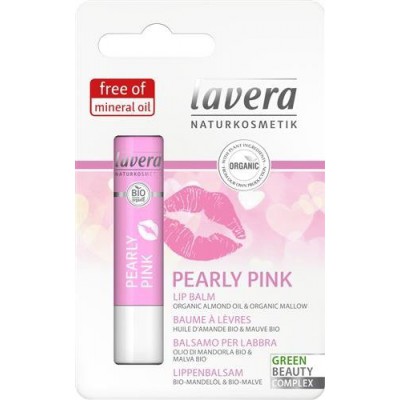 Miniaturka artykułu - Lavera PINK Balsam do ust z bio olejem migdałowym i bio-malwą, 4,5g