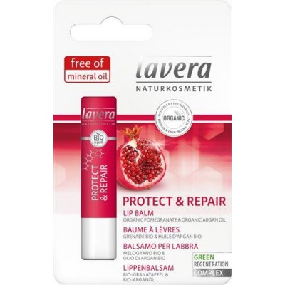 Miniaturka artykułu - Lavera REPAIR Balsam do ust  z bio owocem granatu i olejem arganowym, 4,5g