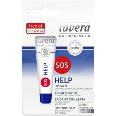 Miniaturka artykułu - Lavera Balsam do ust SOS z bio-echinaceą i bio-melisą, 8ml