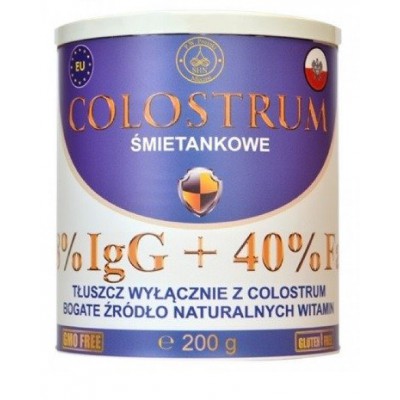 Miniaturka artykułu - COLOSTRUM ŚMIETANKOWE 18% IgG+40% Fat, 200g