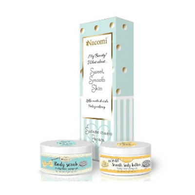 Miniaturka artykułu - NACOMI Zestaw Świeże ciasto z papają peeling, 200g + masło do ciała, 100g