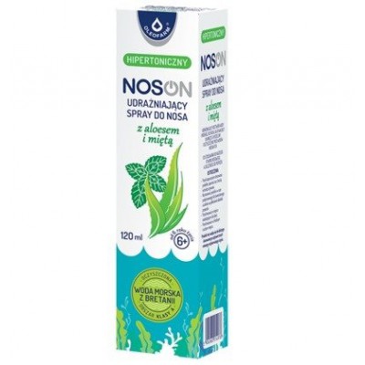 NOSON udrażniający spray do nosa, aloes i mięta, hipertoniczny, 120ml