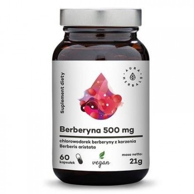 Miniaturka artykułu - Aura Herbals Berberyna 500mg, 60 kaps.