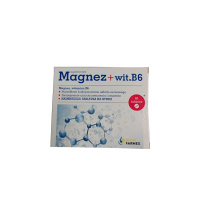 Miniaturka artykułu - Magnez + witamina B6 Forte, 60 tabl.