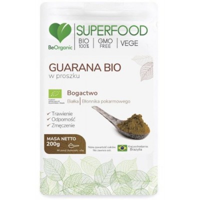 Miniaturka artykułu - BeOrganic Guarana BIO, 200g