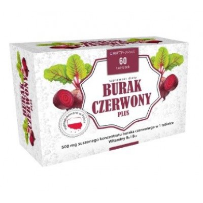 Miniaturka artykułu - Burak czerwony plus, 60 tabletek
