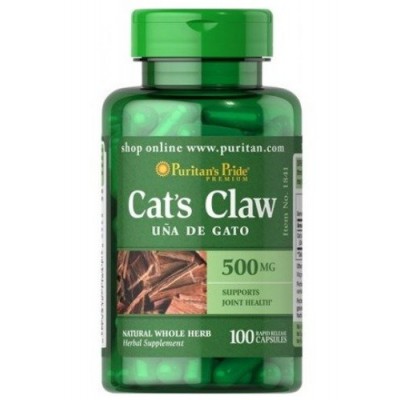 Miniaturka artykułu - Puritan's Pride Sat's Claw, Koci Pazur 500mg, 100 kapsułek