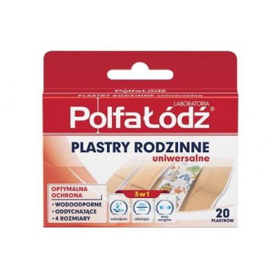 Miniaturka artykułu - Plastry rodzinne Laboratoria PolfaŁ&oacute;dź uniwersalne, 20szt.