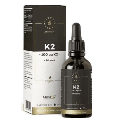 Miniaturka artykułu - Witamina K2 MenaQ7 Premium Vegan krople, 50ml