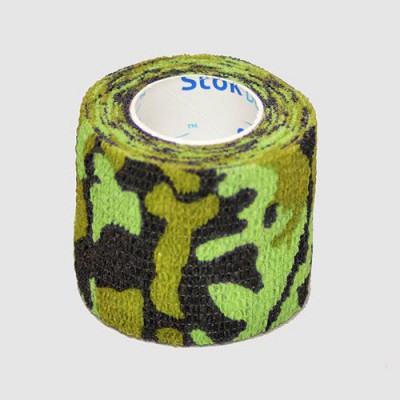Miniaturka artykułu - Stokban Bandaż elastyczny samoprzylepny zielony wz&oacute;r moro, 5cm x 4,5m