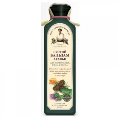 Miniaturka artykułu - Babuszka Agafia Gęsty balsam do włos&oacute;w ziołowy, 350 ml