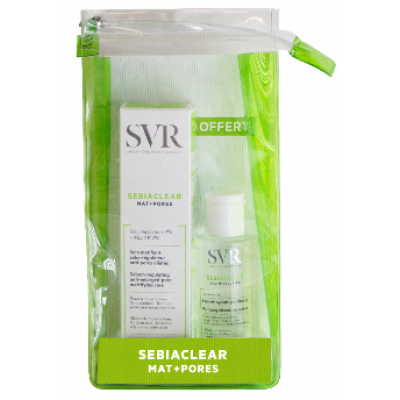 Miniaturka artykułu - Zestaw SVR SEBIACLEAR MAT+PORES, 40ml + EAU MICELLAIRE, 75ml