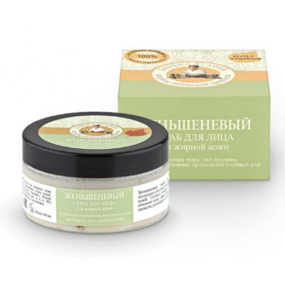 Miniaturka artykułu - Babuszka Agafia Peeling do twarzy z żeń-szeniem, 100 ml