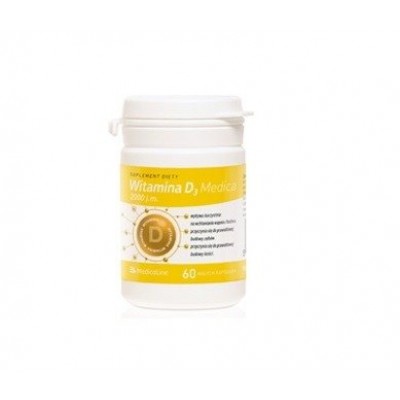 Witamina D3 Medica 2000j.m, 60 kapsułek