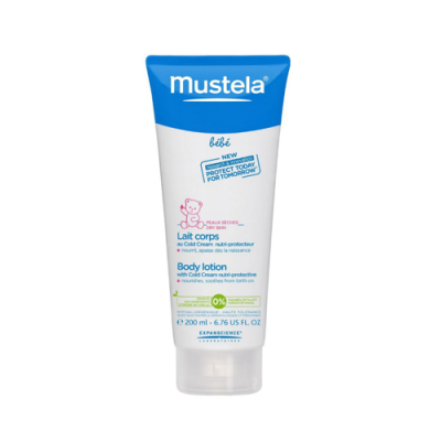 Miniaturka artykułu - MUSTELA BEBE Mleczko do ciała z Cold Cream, 200 ml