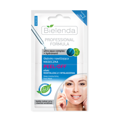 Miniaturka artykułu - BIELENDA PROFESSIONAL FORMULA Maseczka nawilżająca PEEL-OFF, 2x5g